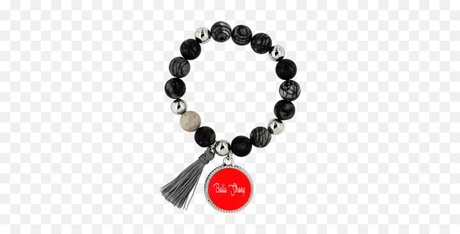 P - Obsidian Bead Bracelet Emoji,Sicily Flag Emoji