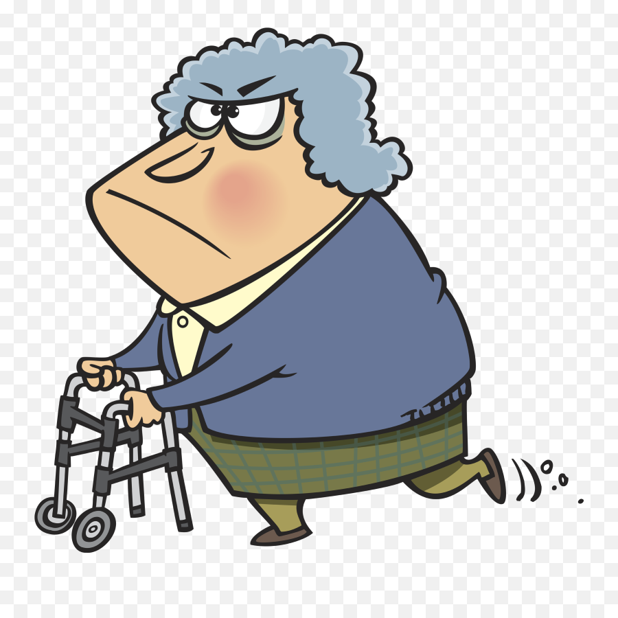 Old Lady Was Sitting In Front Of The - Grumpy Grandma Emoji,Old Lady Emoji