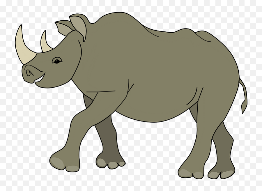 Rhinoceros Clipart - White Rhinoceros Emoji,Rhino Emoji