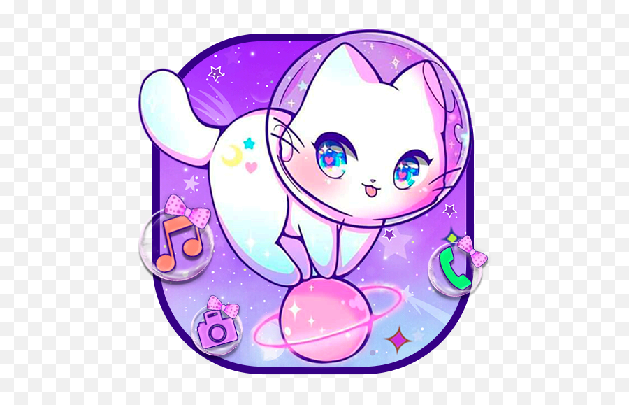2020 Cute Galaxy Cat Themes U0026 Live Wallpapers Android - Galactic Cat Wallpaper Cute Emoji,Pho Emoji