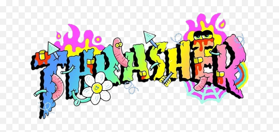 Thrasher Colorful Cool Aesthetic - Aesthetic Wallpaper Thrasher Emoji,Amazing Emoji Art