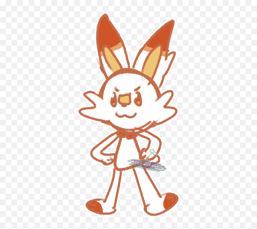 A Happy Lil Bunny Scorbunny Pokemon - Cartoon Emoji,Poke Emoji