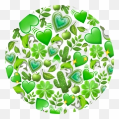 Green Emojis Background Circle To -