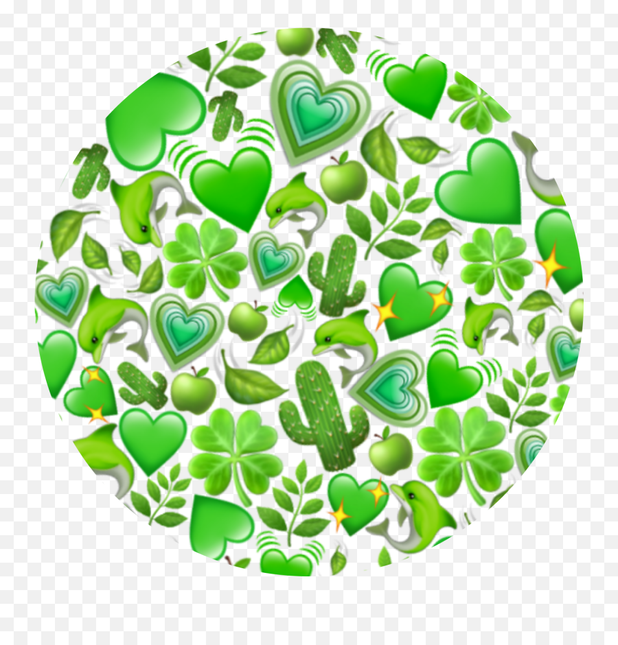 Green Emojis Background Circle To - Green Emoji Background,Green Circle Emoji