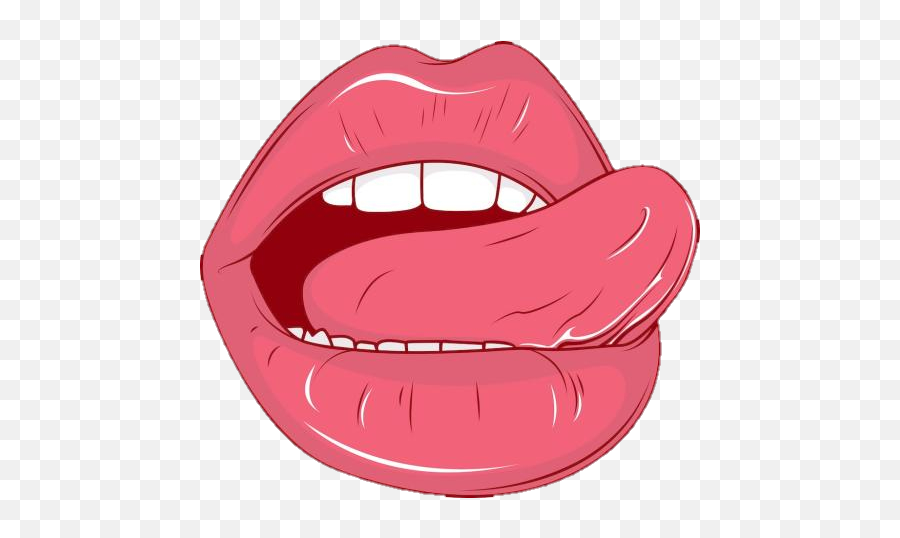 Lips Lick Kiss - Licking Clipart Emoji,Emoji Licking Lips
