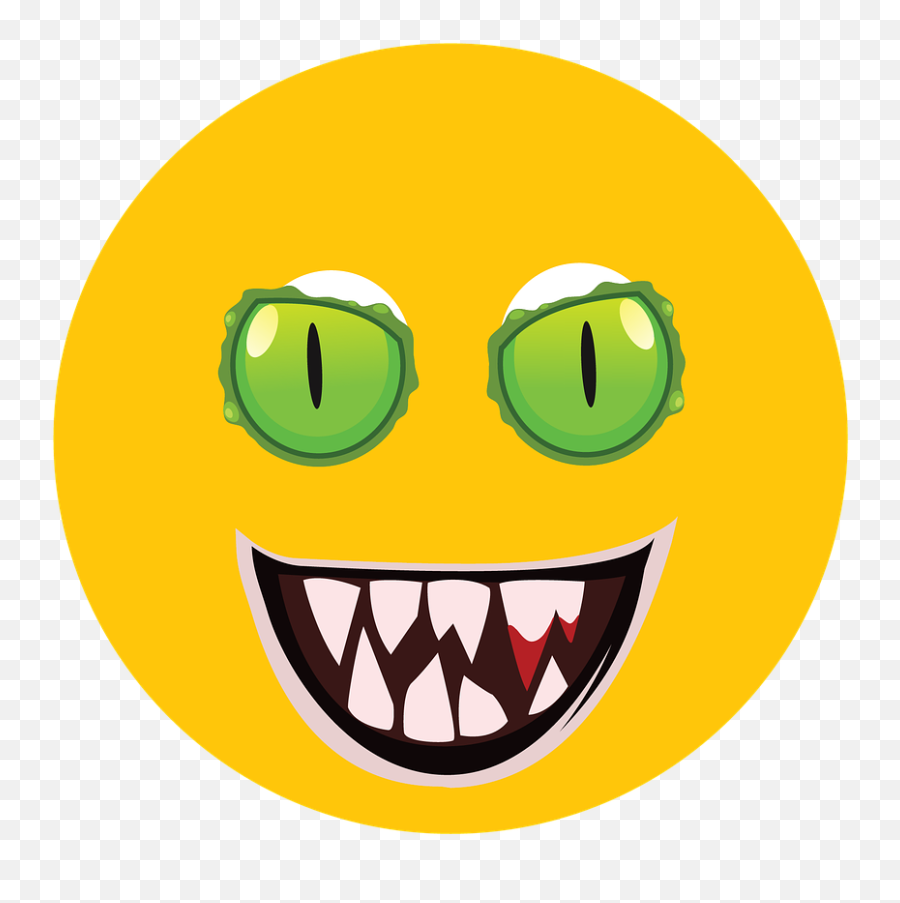 Emoji Face Green Eye Evil Halloween - Green Eyes Emoji,Eyes Emoji