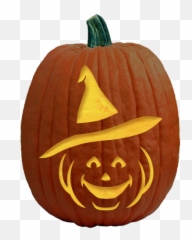 Witchikins Pumpkin Carving Pattern - American Flag Pumpkin Carving Stencil Emoji,Emoji Carved Pumpkin