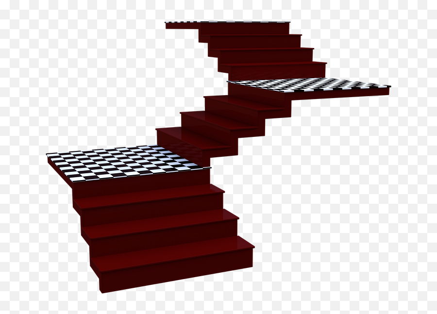 Stairs 3d Checkered - Red Stairs Png Emoji,Double Syringe Emoji