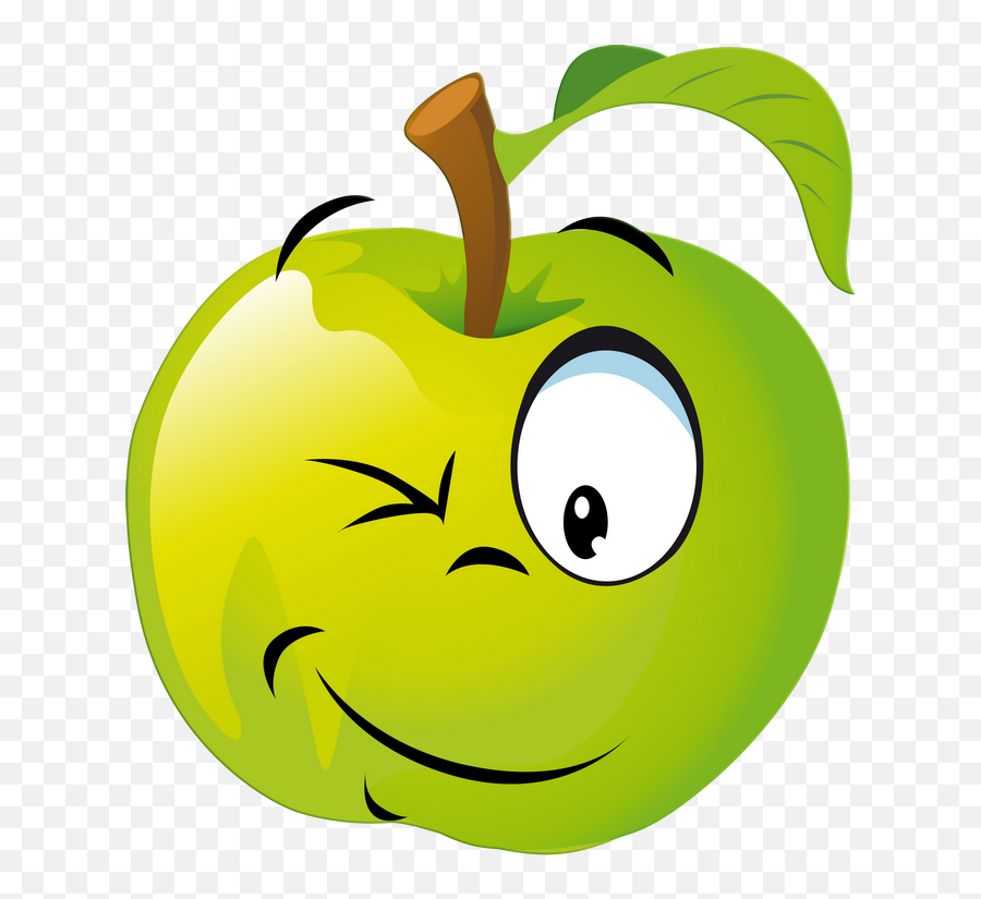 Library Of Apple Smiley Face Png - Frutas Y Verduras Animadas Png Emoji,Apple Smile Emoji