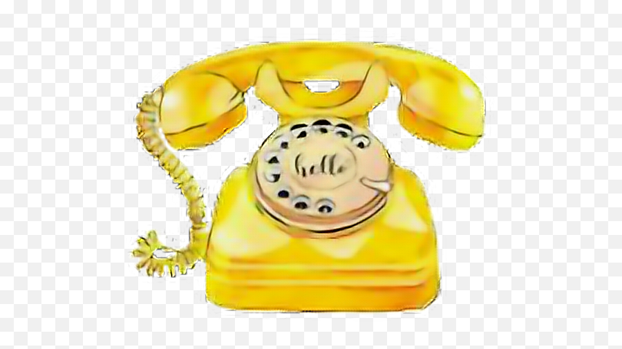 Hello Telephone Oldshool Ring Yellow - Telephone Emoji,Telephone Emoticon