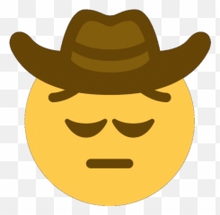 Other Discord Smiley Triste Pensif - Sad Cowboy Emoji Png