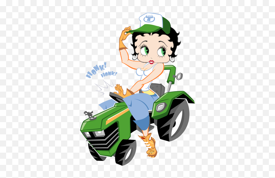 Pin On Little Betty Boop - Betty Boop Tractor Emoji,Lawn Mower Emoji