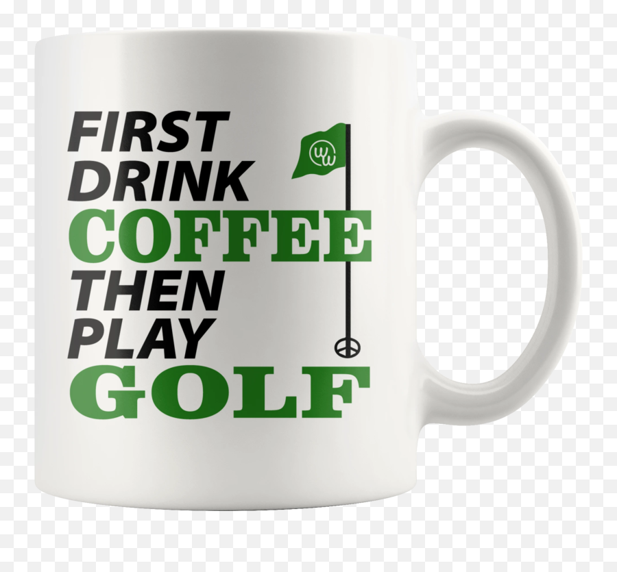 First Drink Coffee Then Play Golf Mug - Beer Stein Emoji,Coffee Emoji Png