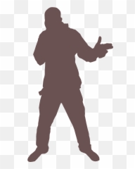 Rapper Cool Dude - Hip Hop Gangster Silhouette Emoji
