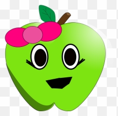 Free Green Apple Apple Illustrations - Cute Apple Clip Art Emoji,Strawberry Emoji