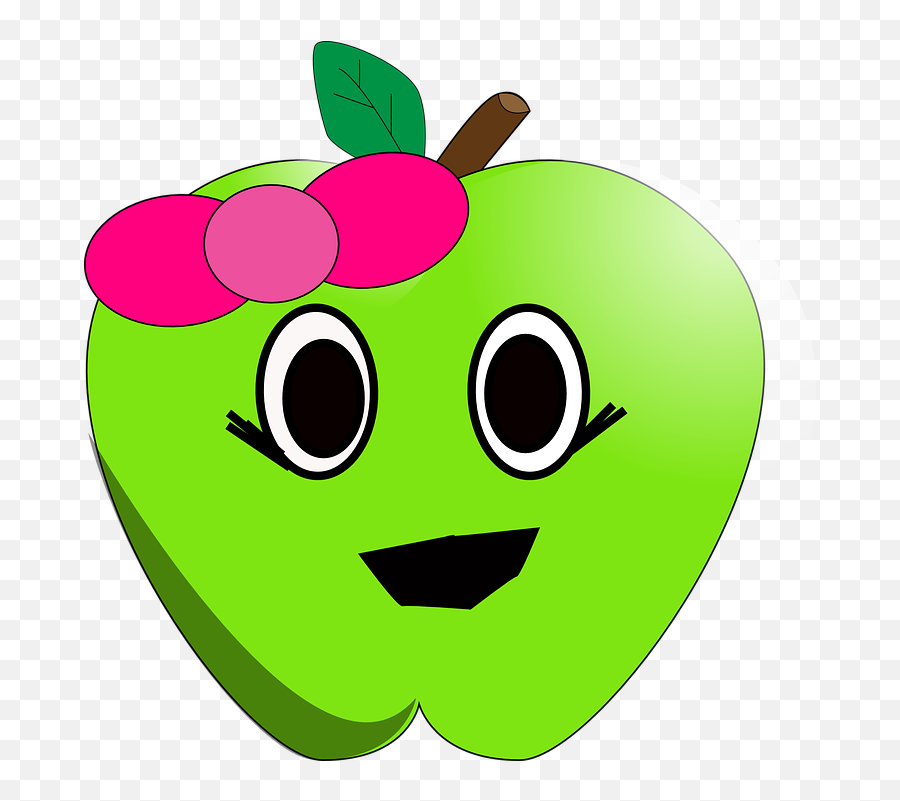 Free Green Apple Apple Illustrations - Cute Apple Clip Art Emoji,Strawberry Emoji