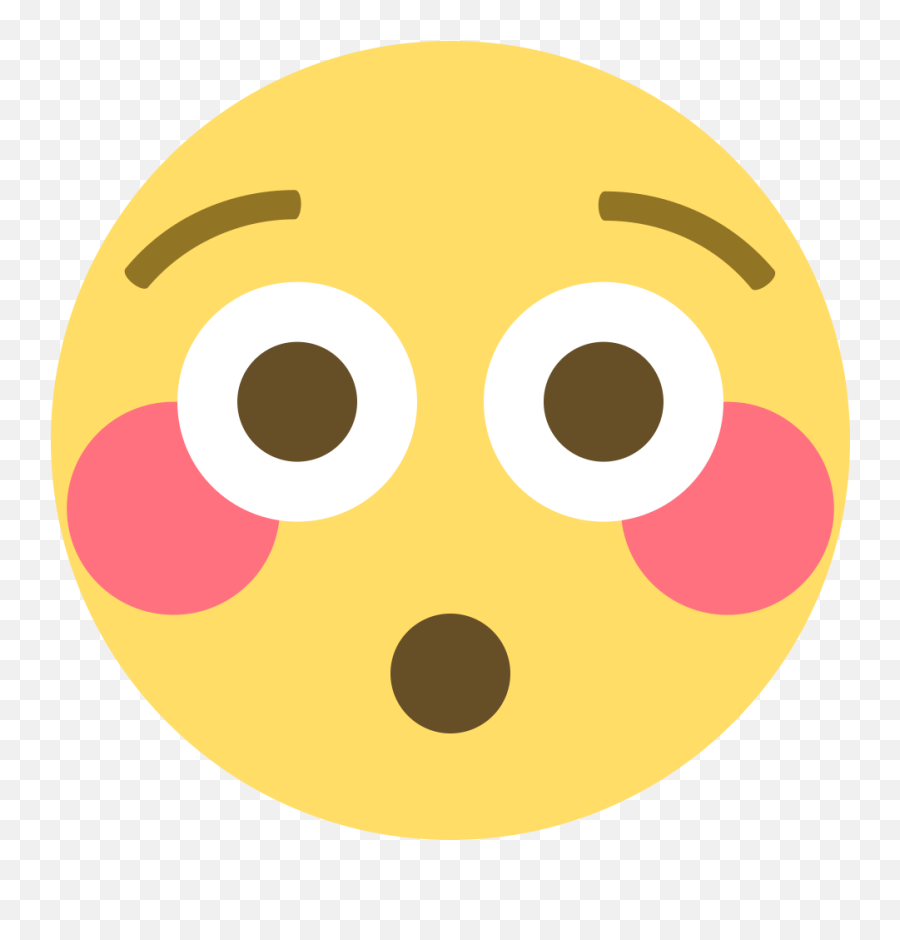 Emojione 1f633 - Cara Sonrojada Png Emoji,Emoticons List - free ...