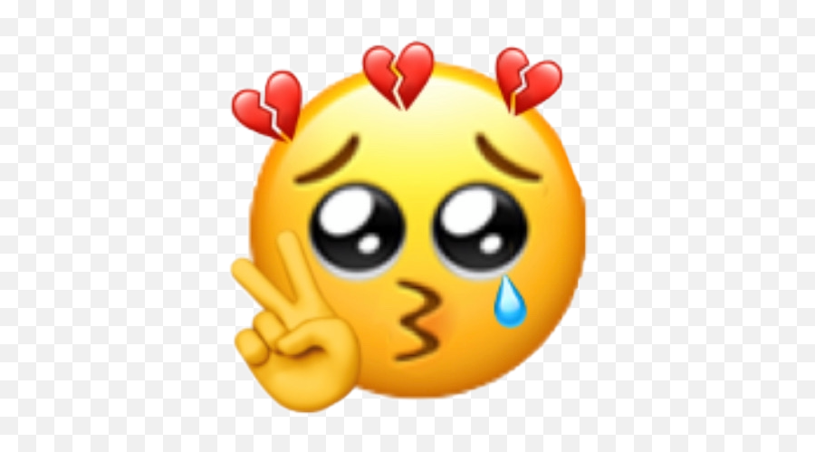Emoji Breakdown Sad Brokenhearts Peace Freetoedit - Sad Peace Emoji,Emoji For Sad