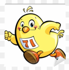 Running Chicken Wall Mural U2022 Pixers - We Live To Change Running Chicken Cartoon Emoji,Driving Emoticons