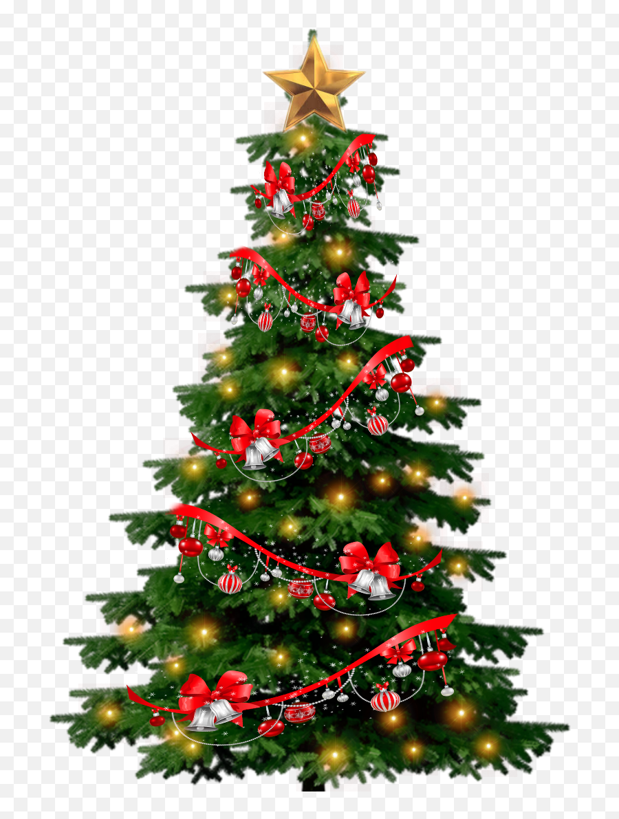 Christmas Tree Decorations Redribbon Ornaments Holida - Christmas Tree Images Hd Download Emoji,Emoji Christmas Decorations