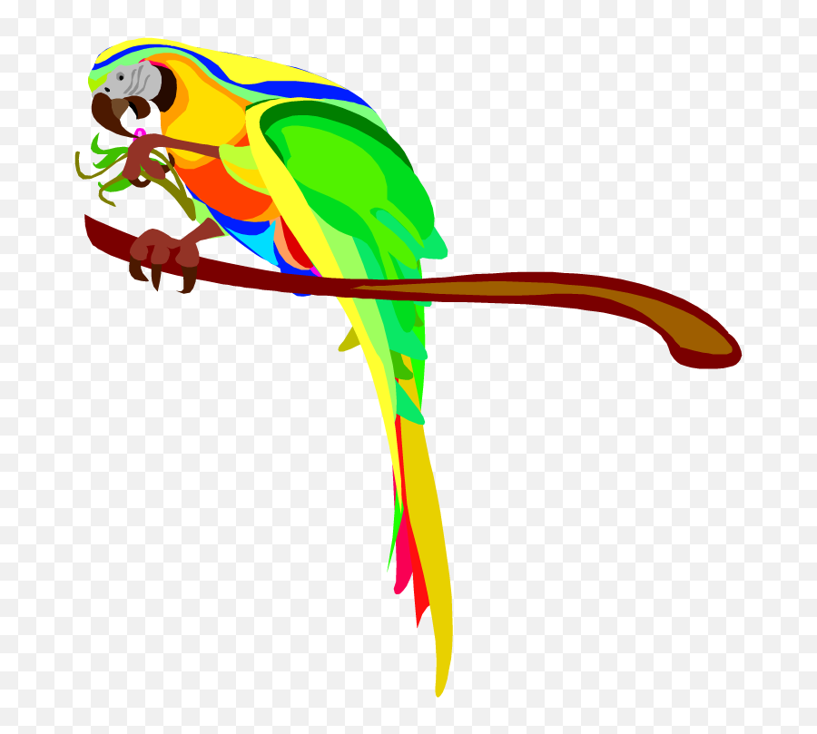 Free Parrot And Macaw Clipart - Parrot Eating Clipart Emoji,Parakeet Emoji