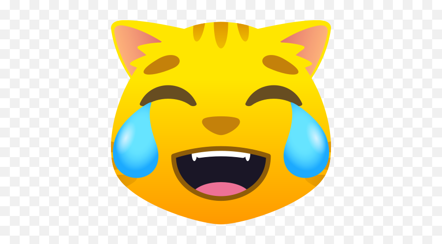 Emoji Cat With Tears Of Joy To Copy - Openmoji Cat Face With Tears Of Joy Emoji,Lying Down Emoji