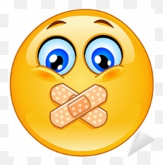 Aufkleber Haftbinde Emoticon u2022 Pixers - Wir leben um zu verändern Silence Please Emoji