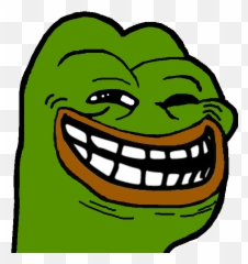 Pepe The Frog - Troll Face Transparent Png Green Emoji