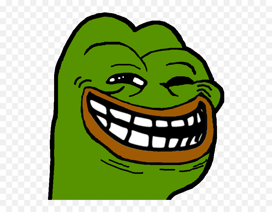 Pepe The Frog - Pepe The Frog Troll Face Transparent Png Troll Face Green Emoji,Trollface Emoticon