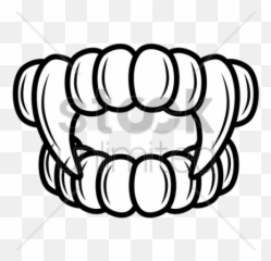 Drawn Teeth Fanged - Vampire Drawing Emoji