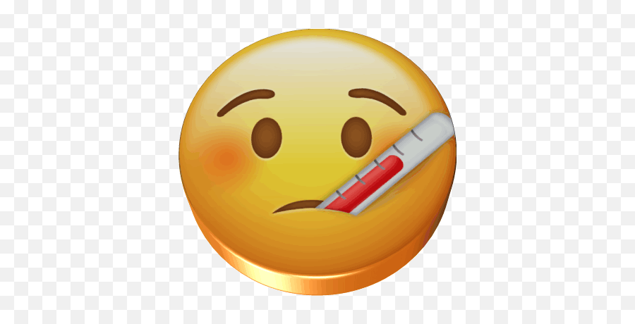 Emoji Yellow Gif - Sickness Clipart,Sad Emoji Meme