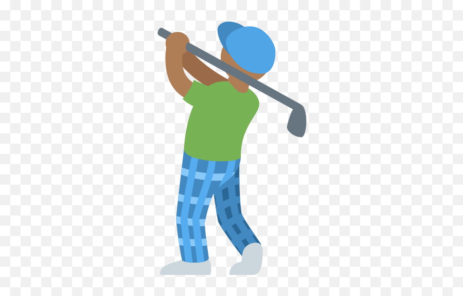 Man Golfing Emoji With Medium - Golf Man Emoji,Collar Emoji