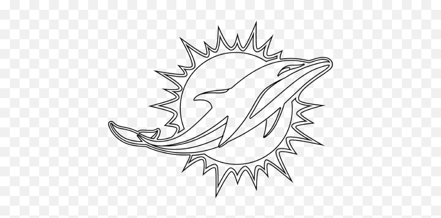30 Free Nfl Coloring Pages Printable - Miami Dolphins Logo Coloring Page Emoji,Miami Dolphins Emoji