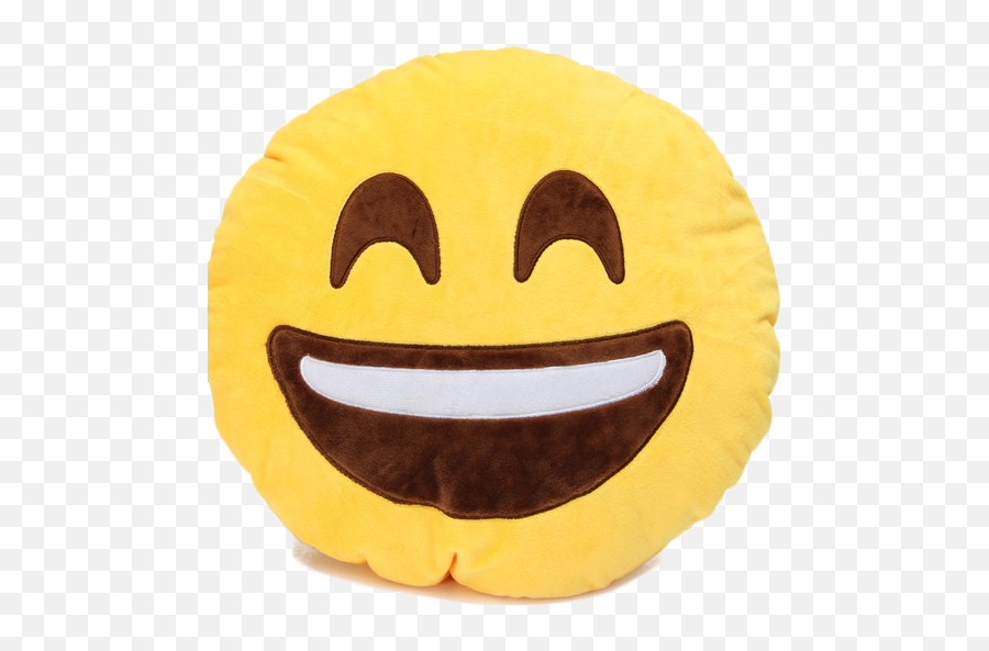 Emoji Super Happy Pillow - Transparent Smiley Emoji Png,Emoji Bedding
