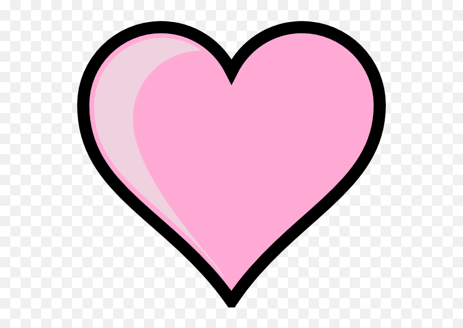 Heart Coloring - Pink Heart Transparent Background Emoji,Cora??o Emoji