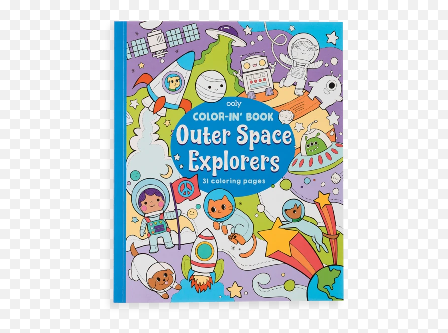 Color - Outer Space Coloring Book Ooly Emoji,Outer Space Emoji