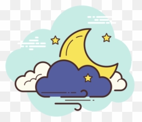 Night Wind Icon - Cartoon Emoji,Windy Emoji