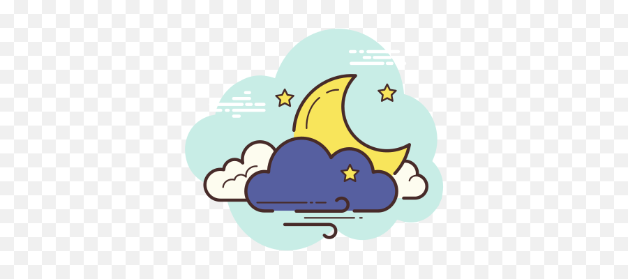 Night Wind Icon - Cartoon Emoji,Windy Emoji