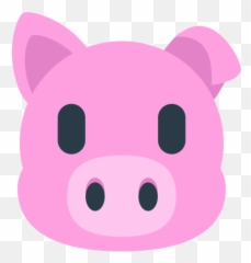 Pig Face Emoji - Pig Face Sticker,Pig Emoji