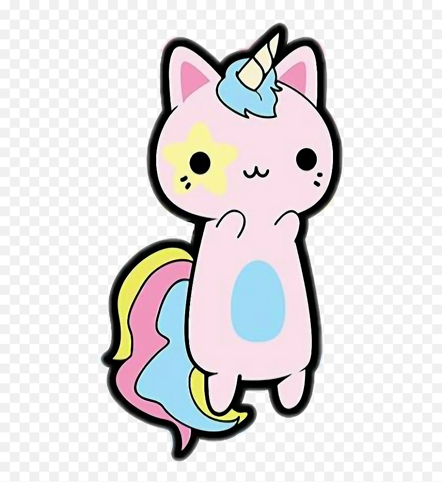 Kawaii Drawings - Dibujos De Gato Unicornio Emoji,Unicorn Cat Emoji
