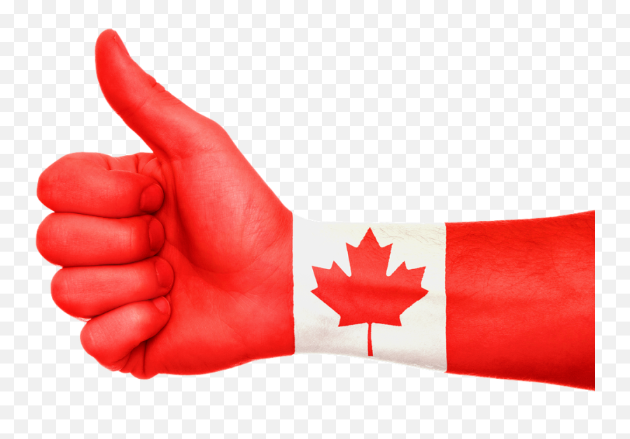 Canada Hand Flag - Canada Flag Thumbs Up Emoji,Canada Flag Emoticon