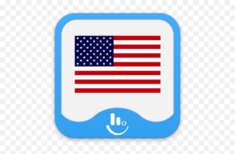 Download Touchpal English Keyboard - American Flag On Graph Paper Emoji,English Flag Emoji