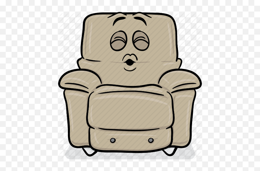 Arm Armchair Cartoon Chair Emoji - Cartoon Lazy Boy Chair,Arm Emoji