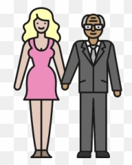 Old Lady Icon At Getdrawings Free Download - Old Man With Young Woman Cartoon Emoji,Old Man Emoji