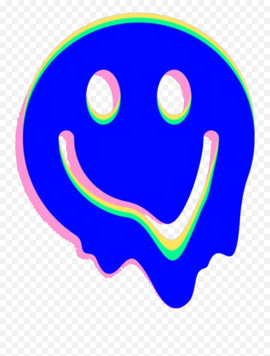 Smiley Melting Freetoedit - Trippy Smiley Face Dripping Emoji,Melting Emoji