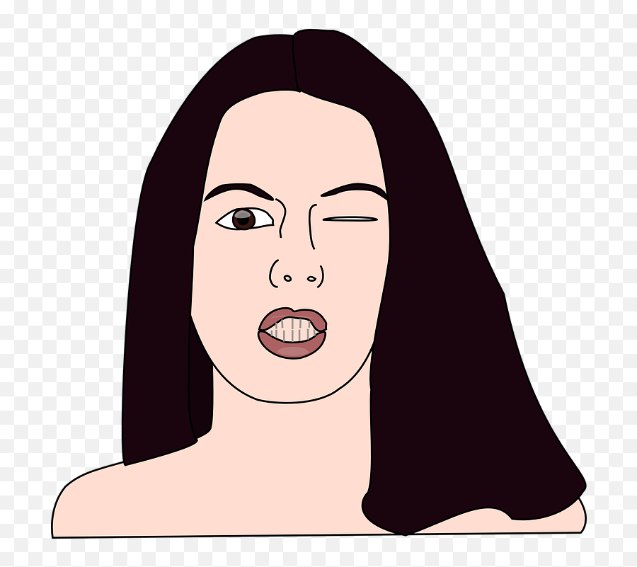 Free Vector Graphic Eye Women Wink - Face Without Mouth Cartoon Emoji,Eye Wink Emoji