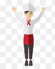 Woman Chef Celebrating Happy Free Pictures - Clipart Female Cartoon Png Emoji