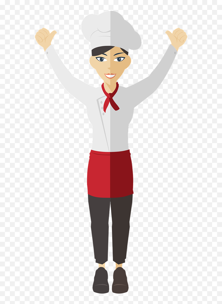Woman Chef Celebrating Happy Free Pictures - Chef Clipart Female Chef Cartoon Png Emoji,Chef Kiss Emoji