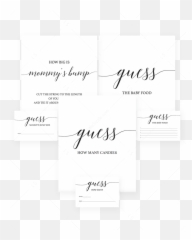 Minimal Kraft Baby Shower Games - Document Emoji