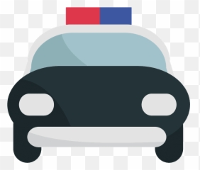Oncoming Police Car Emoji Clipart - Automotive Decal,Police Car Emoji